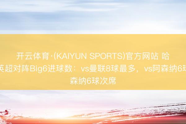开云体育·(KAIYUN SPORTS)官方网站 哈兰德英超对阵Big6进球数：vs曼联8球最多，vs阿森纳6球次席