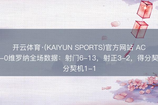 开云体育·(KAIYUN SPORTS)官方网站 AC米兰1-0维罗纳全场数据：射门6-13，射正3-2，<a href=
