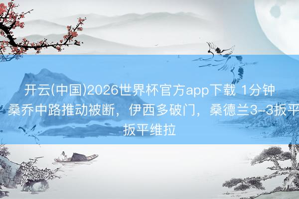 开云(中国)2026世界杯官方app下载 1分钟2球！桑乔中路推动被断，伊西多破门，桑德兰3-3扳平维拉