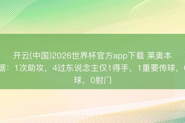 开云(中国)2026世界杯官方app下载 莱奥本场数据：1次助攻，4过东说念主仅1得手，1重要传球，<a href=