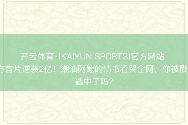 开云体育·(KAIYUN SPORTS)官方网站 小资本方言片逆袭2亿！潮汕阿嬷的情书看哭全网，你被戳中了吗？